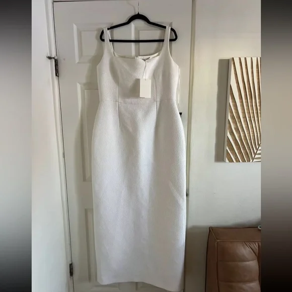 Emilia Wickstead Bridal Cloque Column Wedding Gown UK18 US14 NWT Retail $4200 - Picture 6 of 15